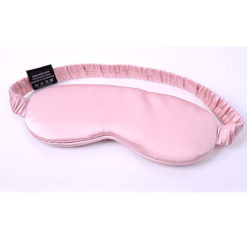 TRDyj Máscara de Ojos de Seda para el sueño y Venda elástica con los Ojos vendados Máscara de Ojo Suave para Dormir Sueños de Viaje Rosa del sueño de Seda Sombreado Protección de los Ojos de Seda Sin