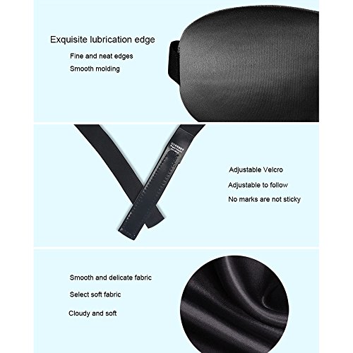 TRDyj Máscara de Ojos para Dormir Máscara para Dormir Correa Ajustable Copa contorneada 3D Buenas Noches Sombra de Ojos para Hombres de Mujeres, Confort Suave con los Ojos vendados Ideal para Viajes,