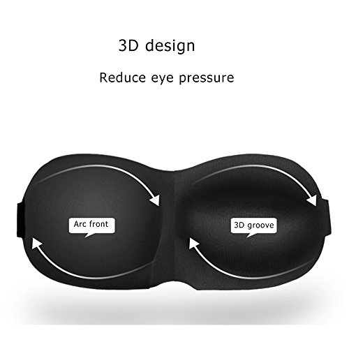 TRDyj Máscara ocular para dormir Máscara para dormir Correa ajustable Copa contorneada 3D Buenas noches Sombra de ojos para mujeres Hombres, Confortables y suaves con los ojos vendados Ideal para viaj