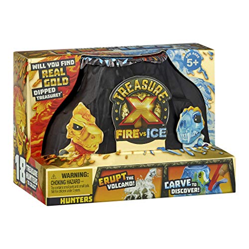 Treasure X- Dino Hunter Pack. Fire VS Ice, Set Figuras de Caza Tesoros, niñas a Partir de 5 años (FAMOSA 700015740) , color/modelo surtido