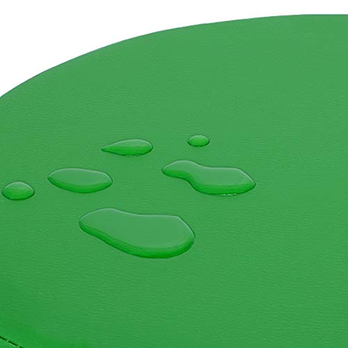 TRESKO Taburete con Ruedas Taburete Giratorio cosmético de Trabajo Consulta, Regulable en Altura, Giratorio en 360°, con Asiento Acolchado de 10 cm y 8 Variantes de Colores (Verde)