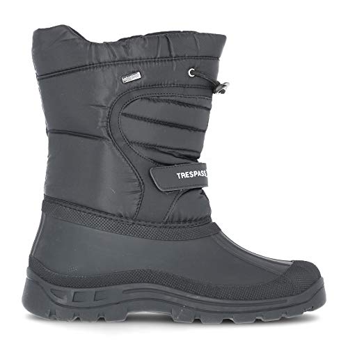 Trespass - Botas de Nieve Invierno sin Cordones Modelo Dodo Uso Unisex (44 EUR) (Negro)