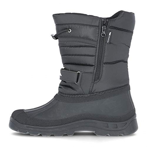 Trespass - Botas de Nieve Invierno sin Cordones Modelo Dodo Uso Unisex (44 EUR) (Negro)