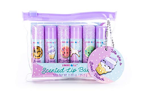 Tri-Coastal Design - Sweet Squad Girls Cosmetics Set de baño con bálsamos labiales perfumados para Niñas, brillo y bolsa de labios y kit de decoración de uñas (Sweet Squad)