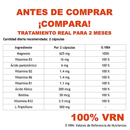 Triconatur Collvital Magnesio Con Triptofano + B 120 Caps Envase De 120 Capsulas 300 g