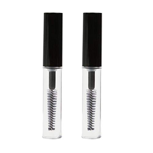 TrifyCore 2pcs-reutilizable portátil botella vacía de máscara de pestañas transparente Container Grower tubo con cepillo (4 ml)