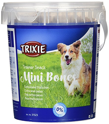TRIXIE Bote Snack de Entrenamiento Mini Bones, 500 g, Perro