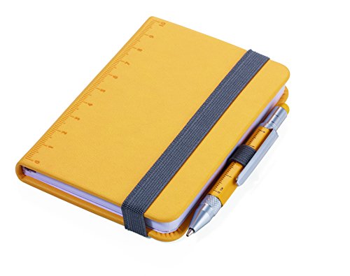 TROIKA NPP25/YE Amarillo A7 128hojas - Cuaderno (128 hojas, Amarillo, Monótono, A7, Imitación piel, 1 bolsillos)