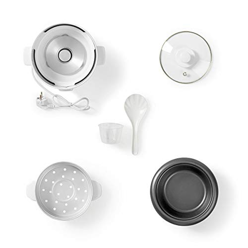 TronicXL 300 W 0,6 litros arrocera eléctrica con bandeja de cocción al vapor, cocina asiática japonesa japonesa china compacta antiadherente