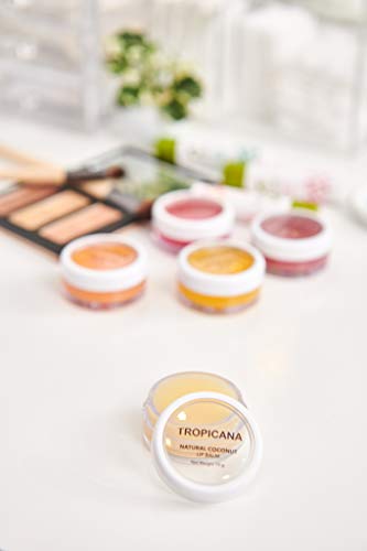 Tropicana Oil Bálsamo 2 xLabial Natural Coconut Delight 10g | con Aceite de Coco Prensado en Frio, Manteca de Cacao y Karité | Cuidado Labios Atractivos Vitamina E y C | Cosmético Natural | Sabor Coco