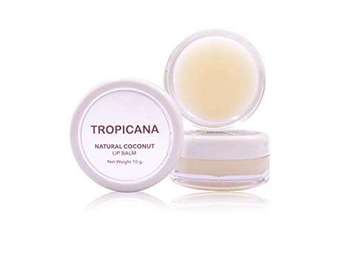 Tropicana Oil Bálsamo 2 xLabial Natural Coconut Delight 10g | con Aceite de Coco Prensado en Frio, Manteca de Cacao y Karité | Cuidado Labios Atractivos Vitamina E y C | Cosmético Natural | Sabor Coco