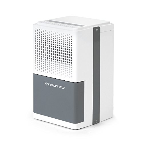 TROTEC Deshumidificador eléctrico TTK 25 E, 10L/24h, Indicador LED, Depósito 1,9 L, Portátil, Para Habitaciones de hasta 15m²/37m³, Compacto, Silencioso, 200 W, Auto-Apagado