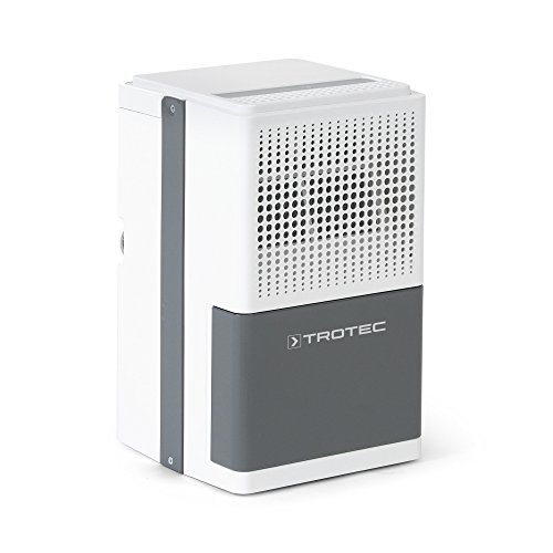 TROTEC Deshumidificador eléctrico TTK 25 E, 10L/24h, Indicador LED, Depósito 1,9 L, Portátil, Para Habitaciones de hasta 15m²/37m³, Compacto, Silencioso, 200 W, Auto-Apagado