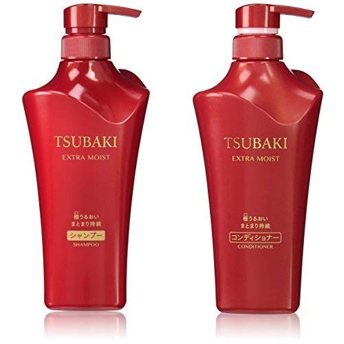 Tsubaki - Champú y acondicionador Tamaño grande Bomba Set (500 ml cada una) Importación Japonesa