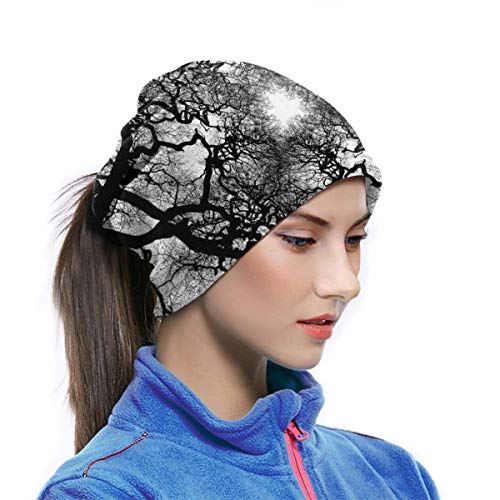 Tubo de polainas de cuello reversible con cuello de venas de venas de árbol, Versatilidad Diadema para calentador de oídos para hombres y mujeres