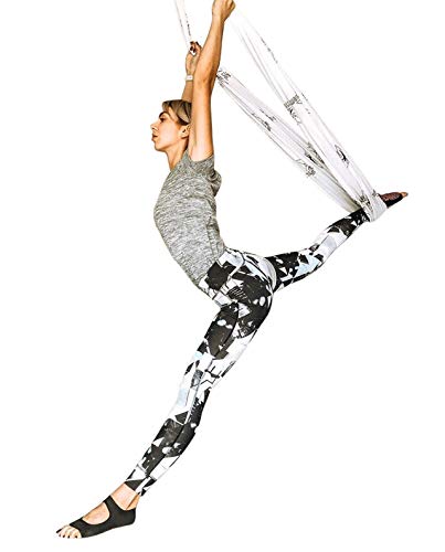 Tucketts Calcetines Yoga Pilates Antideslizante Deporte Mujer, Colchoneta deporte accesorios yoga, Calcetín dedos para Ballet, Barra Fitness, Danza, Running (Negro)