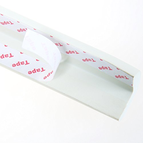 TUKA 5 Metros Protector Borde Anti-Golpe, Espuma Forma de L para Mesa Borde, anticolisión Tira para Seguridad Bebés y niños, Suave Protectores para Bordes, Extra DENSOS. Blanco, TKD7000-set-white