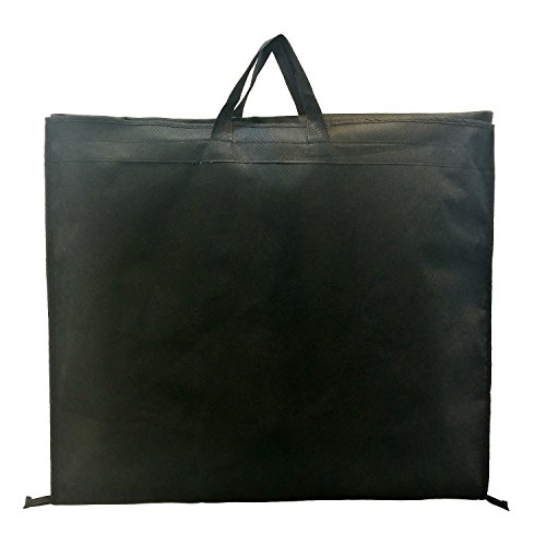 TUKA Transpirable Funda de Ropa, 180 cm x 65 cm Bolsa de Ropa Protector para Vestidos de Novia o de Fiesta, Trajes, Abrigos. 2 Accesorios Bolsillos, Bolsa portatrajes, Negro, TKB1001 Black