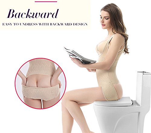 Tuopuda Body Faja Reductora Mujer Abdomen con Gancho,cómodo y Ligero Corsé Faja para presumir de Buena Figura sin Costuras (XXL(Waist 24.6-29.6 Inch), Beige)