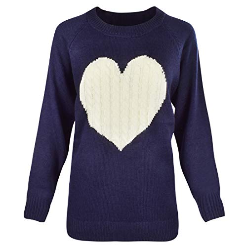 Tuopuda Mujer Jerséis Punto Suéter de Moda Cuello Redondo Manga Larga Sudaderas Blusas Cálido de Invierno Tops