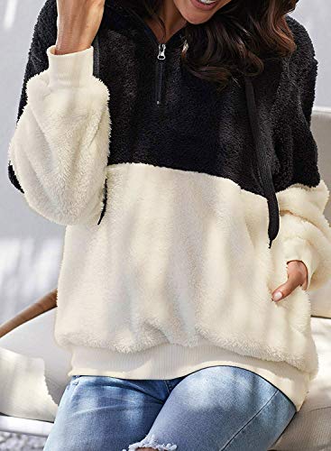 Tuopuda Mujer Sudadera con Capucha Suelta Tallas Grandes Invierno Manga Larga Pullover Deportivo Cremallera Chaqueta Hoodies Suéter Abrigo con Bolsillos 2019 El Nuevo