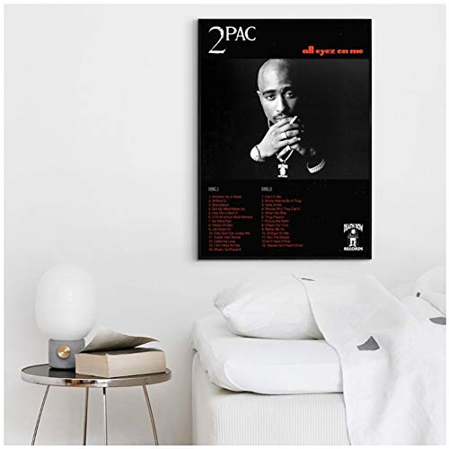 Tupac, 2Pac - All Eyes On Me Album Pop Music Cover Music Star Poster Canvas Wall Art For Living Room Decoración del hogar -50x75cm Sin marco