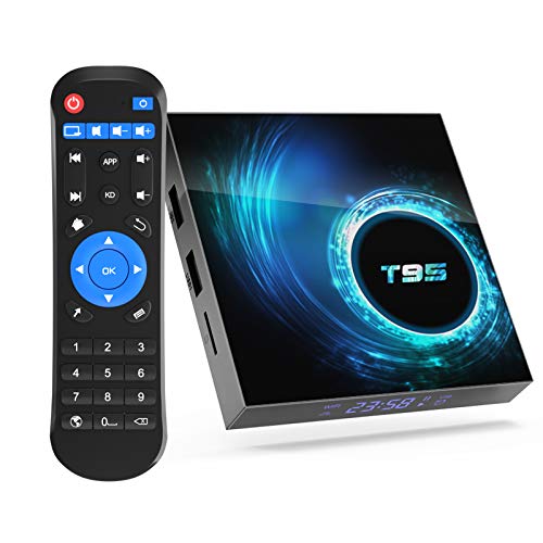 TV Box Android 10.0,Sidiwen T95 Android Box 4GB RAM / 64GB ROM Allwinner H616 Quad-Core Media Play 64bit,Soporte 2.4 / 5.0GHz Dual WiFi Ethernet / Ultra HD6K/3D/H.265/Bluetooth 5.0 Smart TV Box