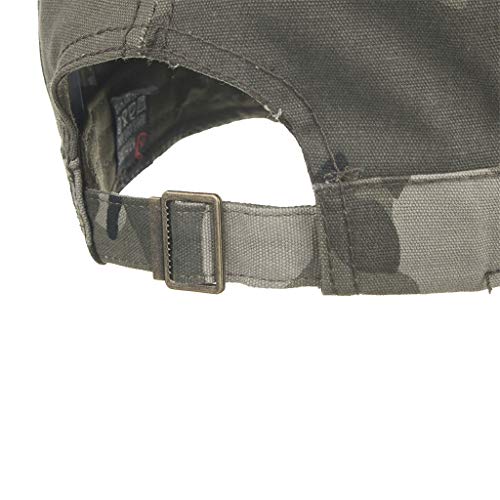 TWIFER Gorras de algodón Lavado Caps Militares Cadete Diseño único Vintage Top Tapa Plana Gorras de béisbol para Hombre Gorras de Invierno Gorras