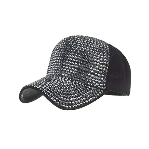 TWIFER Hombres Mujeres Gorras de béisbol Moda Ajustable Gorra de algodón Estrella Gorra de Diamantes de imitación Nueva Unisex Gorra de béisbol algodón Mezclado