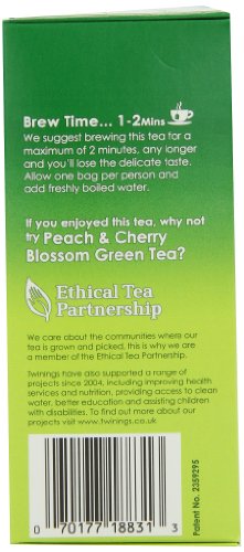 Twinings Mango and Lychee Green Tea Bags 40 g 20 Tea Bags (packs of 4 total 80 teabags)