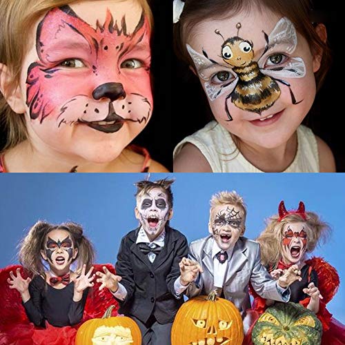 Twister.CK 32PCS Crayones de Pintura Facial para niños, 3.2inch Colors Face & Body Painting Crayones de Maquillaje, Ideal para Halloween Fiesta de Navidad Fiesta de cumpleaños