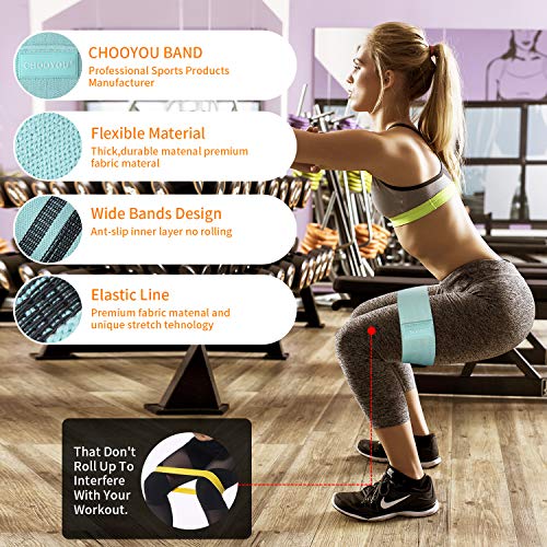 TwobeFit Bandas de Resistencia de la Cadera, Bandas de Ejercicios de Cadera para la tonificación de Caderas, Bandas Antideslizantes de Tela para Fuerza de piernas y glúteos (New 3 Sets)