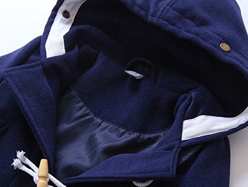 TXYSEFS - Abrigo con Capucha para Niños Caliente Calentito Cálido Suave Chaqueta para Niñas de Invierno Acolchado Trenca Jacket Coat Outwear for Kids Boys - 6-7 Años - Azul