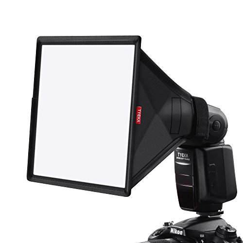 TYCKA 23 x 18cm Difusor de Flash Softbox (Universal, Plegable) para Nikon, Canon, Sony, yongnuo y Otros Flashes DSLR