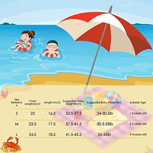 UBaymax Kid's Traje de Baño,Bebé Flotador Bañador con 8 Palitos Extraíbles,Entrenador de Natación de Niños con 2 Flotadores de Brazo, Ropa Flotante Ideal para Flotar con Auriculares,1-3 Años (Rosa)