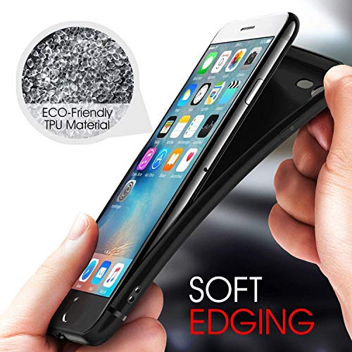 UBEGOOD Funda iPhone 6s, iPhone 6 Caso, Carcasa iPhone 6s TPU Funda Anti-Rasguño Anti-Golpes Ultra Slim Cover Protectora TPU Bumper Silicona Case para iPhone 6s / iPhone 6 Protectora Funda - Negro