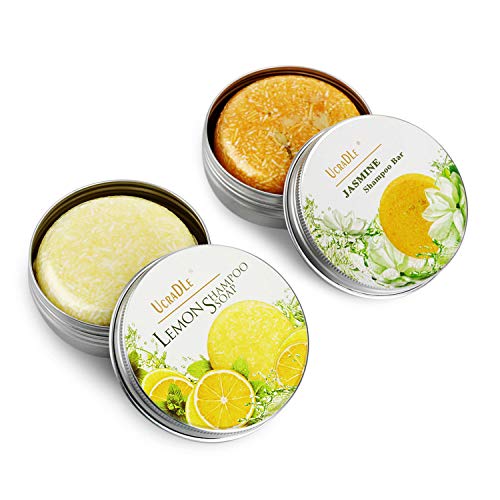 Ucradle Barra de Champú, Champú y Acondicionador 100% Natural Vegan Hair Shampoo Bar Varias Plantas Essence Hand Shampoo Bar, Apto para todo tipo de cabello