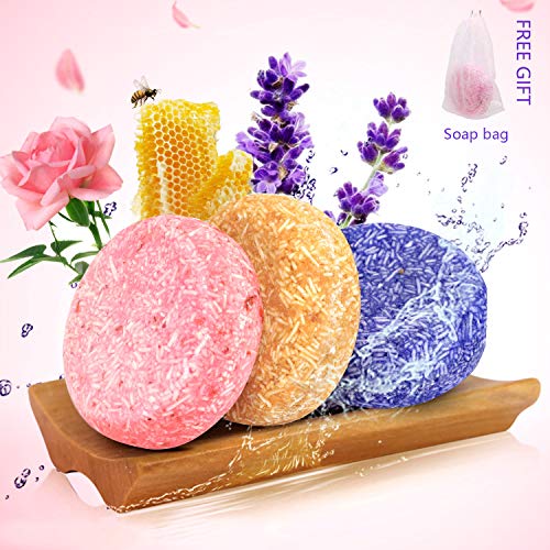 Ucradle Shampoo Bar, 100% Natural Vegan Hair Shampoo Bar Varias Plantas Essence Hand Shampoo Bar, Apto para todo tipo de cabello