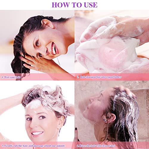 Ucradle Shampoo Bar, 100% Natural Vegan Hair Shampoo Bar Varias Plantas Essence Hand Shampoo Bar, Apto para todo tipo de cabello