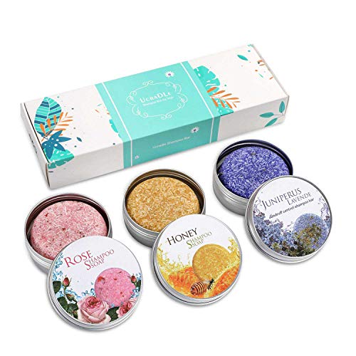 Ucradle Shampoo Bar, 100% Natural Vegan Hair Shampoo Bar Varias Plantas Essence Hand Shampoo Bar, Apto para todo tipo de cabello