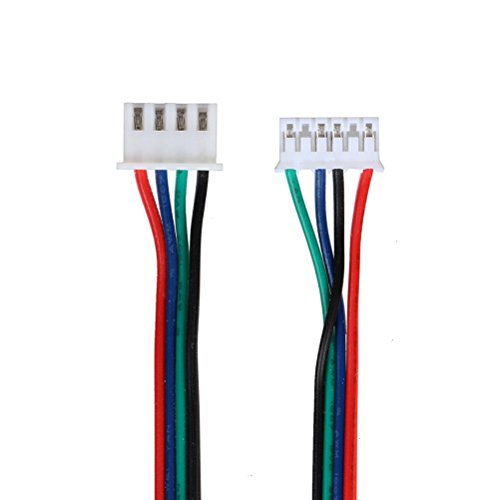 UEETEK 10 Piezas Cable para Motor de impresora 3D paso a paso HX2.54 4 pin a 6 pin Conector Cable 1M