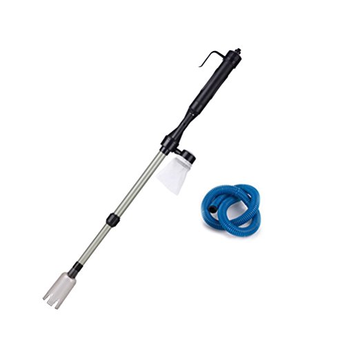 UEETEK Gravel Cleaner Acuario Batería Sifón Operado tanque de pescado Filtro de agua de vacío Limpiador Sifón Limpiador de filtro