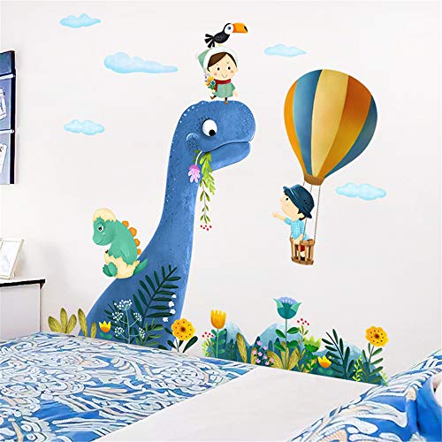 ufengke Pegatinas De Pared Dinosaurio Vinilos Adhesivos Pared Globos Aerostáticos para Dormitorio Habitación Infantiles Bebés