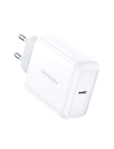 UGREEN 45W Cargador USB C, Cargador Power Delivery 3.0 Cargador Carga Rápida para Samsung S20 Ultra S10 Note 20 Note 10 Xiaomi Mi 9 Redmi 9 iPhone 11 X Huawei P20 iPad Pro 2020 Macbook Pro 13" Air 13"