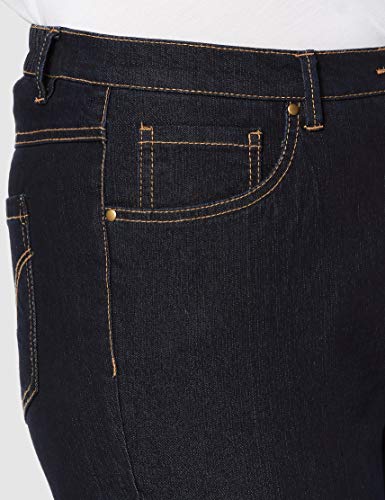 Ulla Popken Mandy Vaqueros, Azul Dunkelblau, 52 para Mujer