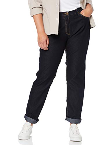 Ulla Popken Mandy Vaqueros, Azul Dunkelblau, 52 para Mujer