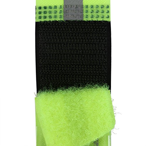 Ultrasport Banda reflectante; banda de reflejo de luz con velcro para mayor seguridad en cualquier actividad outdoor, amarillo neón