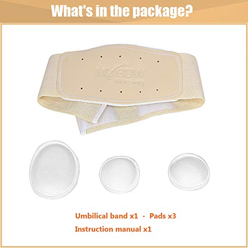 Umbilical Ombligo Navel Hernia Truss Cinturón para el vientre del bebé Abdominal Hernia Binder ajustable soporte Wrap con tres almohadillas extraíbles