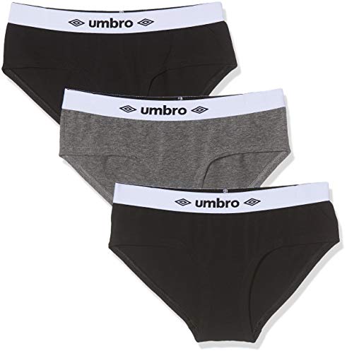 Umbro Braguita deportiva para Mujer, Multicolor, Medium (pack de 3)