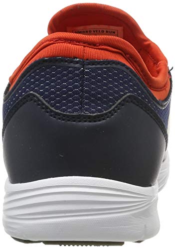Umbro Velo Run, Zapatillas de Running para Hombre, Azul (Dark Navy/White/Shocking Orange FSU), 40 2/3 EU